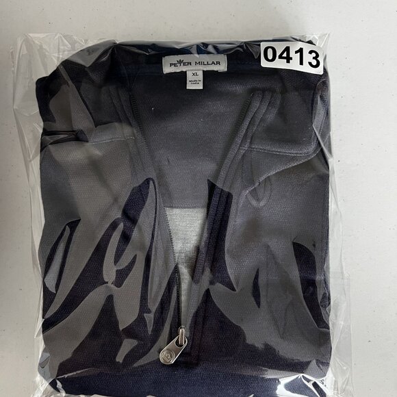 Peter Millar XL Mens Interlock Ottoman Quarter Zip Pullover banded cuffs and hem - Picture 14 of 16